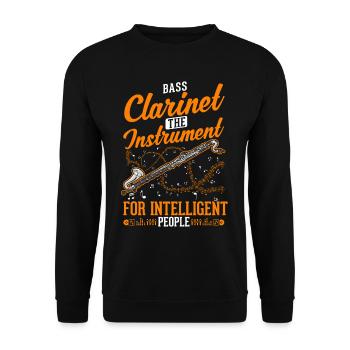 Clarinette basse cadeau Clarinettiste basse - Sweat-shirt Unisexe - noir - Devant - Alina (178cm) & Michal (187cm)