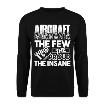 Aircraft Mechanic Proud Aircraft Mechanic - Unisex Sweatshirt - black - Front - Alina (178cm) & Michal (187cm)