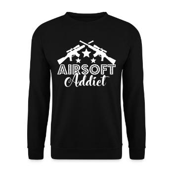 Airsoft Airsoft Addict - Unisex Sweatshirt - black - Front - Alina (178cm) & Michal (187cm)