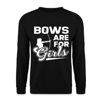 Archery Archery Bows Are For Girl - Unisex Sweatshirt - black - Front - Alina (178cm) & Michal (187cm)