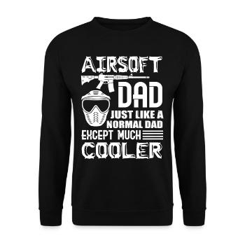 Airsoft Airsoft Dad Is Cooler - Unisex Sweatshirt - black - Front - Alina (178cm) & Michal (187cm)
