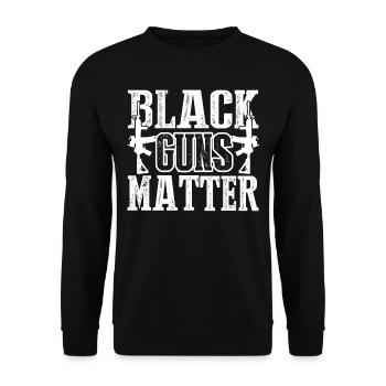 AR 15 AR 15 Black Guns Matter - Unisex Sweatshirt - black - Front - Alina (178cm) & Michal (187cm)