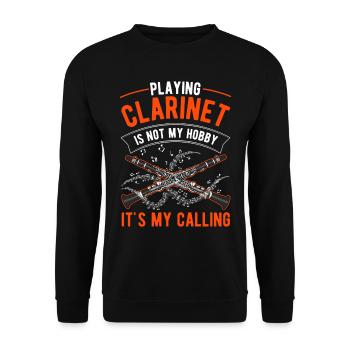 Clarinettes Amateur Clarinettiste Clarinettiste - Sweat-shirt Unisexe - noir - Devant - Alina (178cm) & Michal (187cm)