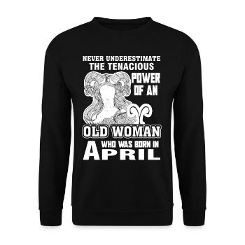 Aries Never Underestimate An Aries Woman - Unisex Sweatshirt - black - Front - Alina (178cm) & Michal (187cm)
