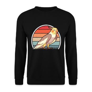 Budgie Retro Welli Vintage - Sweat-shirt Unisexe - noir - Devant - Alina (178cm) & Michal (187cm)