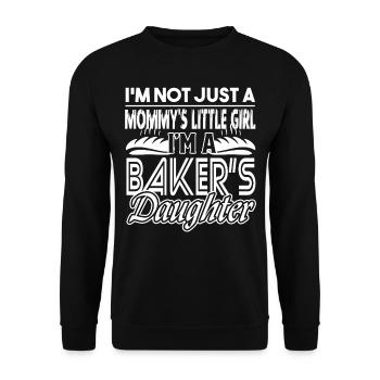 Baker I'm A Baker's Daughter - Unisex Sweatshirt - black - Front - Alina (178cm) & Michal (187cm)