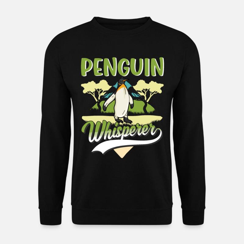 Pinguin Flüsterer Penguin - Unisex Pullover - Schwarz