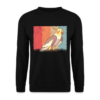 Budgie Retro Welli Vintage - Sweat-shirt Unisexe - noir - Devant - Alina (178cm) & Michal (187cm)