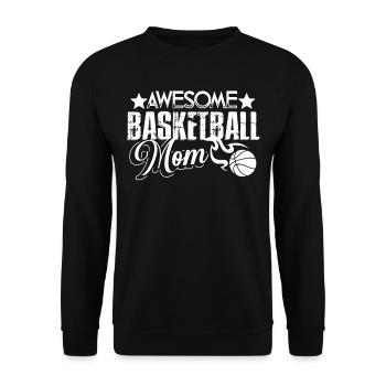 Basketball Awesome Basketball Mom - Unisex Sweatshirt - black - Front - Alina (178cm) & Michal (187cm)
