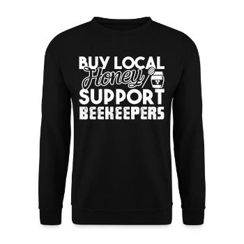 Beekeeper Support Beekeepers - Unisex Sweatshirt - black - Front - Alina (178cm) & Michal (187cm)