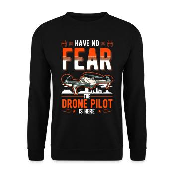 Drone Cadeau Drone Pilote Quadcopter - Sweat-shirt Unisexe - noir - Devant - Alina (178cm) & Michal (187cm)