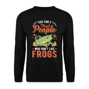 Grenouille cadeau Rainette - Sweat-shirt Unisexe - noir - Devant - Alina (178cm) & Michal (187cm)