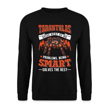 Tarantula Spider Tarantula - Unisex Sweatshirt - black - Front - Alina (178cm) & Michal (187cm)
