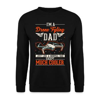 Drone Père Drone Pilote Quadcopter - Sweat-shirt Unisexe - noir - Devant - Alina (178cm) & Michal (187cm)
