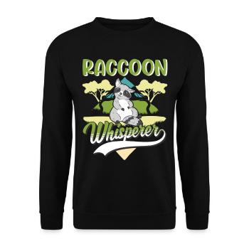 Raton laveur Raton laveur - Sweat-shirt Unisexe - noir - Devant - Alina (178cm) & Michal (187cm)