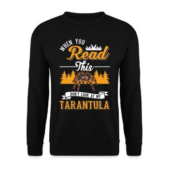 Tarantel Geschenk Spinne Tarantula - Unisex Pullover - Schwarz - Vorne - Alina (178cm) & Michal (187cm)