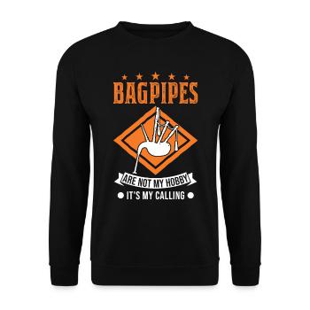 Cornemuses Hobby Cornemuses - Sweat-shirt Unisexe - noir - Devant - Alina (178cm) & Michal (187cm)