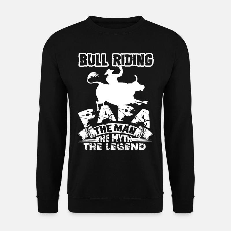 Bull Riding Bull Riding Papa - Unisex Sweatshirt - black