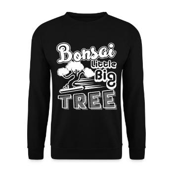 Bonsai Bonsai Little Big Tree - Unisex Sweatshirt - black - Front - Alina (178cm) & Michal (187cm)
