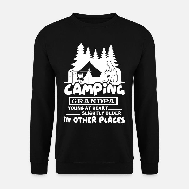 Camping Grandpa Young At Heart - Unisex Sweatshirt - black