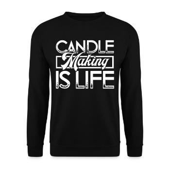Candle Making Candle Making Is Life - Unisex Sweatshirt - black - Front - Alina (178cm) & Michal (187cm)