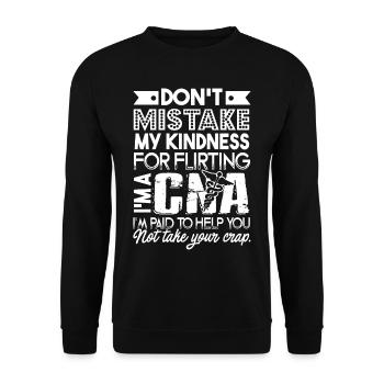 CNA I'm A CNA I'm Paid To Help You - Unisex Sweatshirt - black - Front - Alina (178cm) & Michal (187cm)