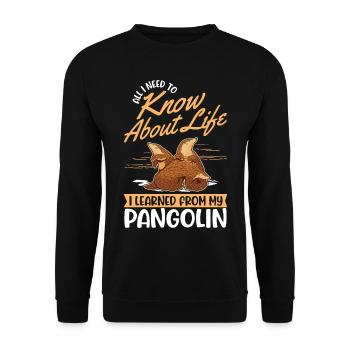 Pangolin Cadeau Pangolin - Sweat-shirt Unisexe - noir - Devant - Alina (178cm) & Michal (187cm)