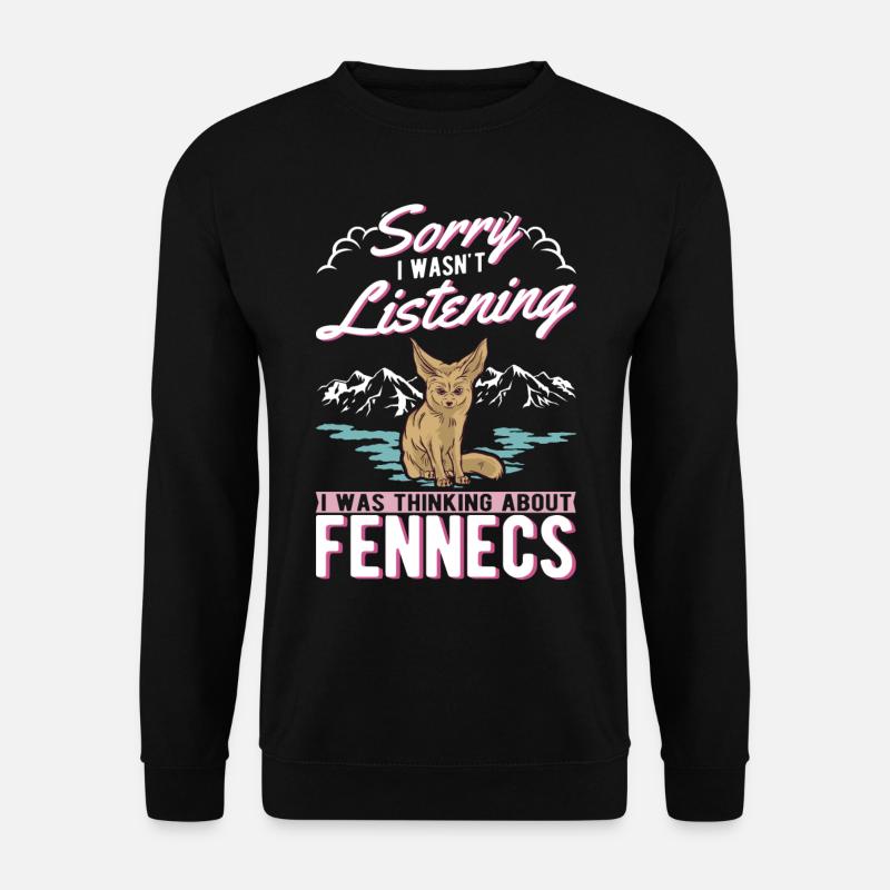 Fennek Geschenk Wüstenfuchs Fennec - Unisex Pullover - Schwarz