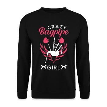 Fille de cornemuse folle - Sweat-shirt Unisexe - noir - Devant - Alina (178cm) & Michal (187cm)