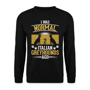 Cadeau de lévrier italien - Sweat-shirt Unisexe - noir - Devant - Alina (178cm) & Michal (187cm)