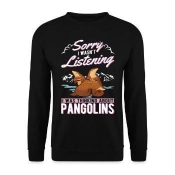 Pangolin Cadeau Pangolin - Sweat-shirt Unisexe - noir - Devant - Alina (178cm) & Michal (187cm)