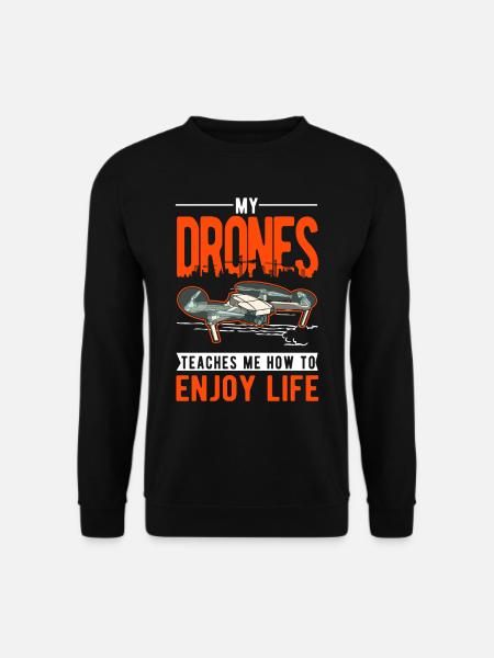 Drohnenpilot Geschenk Drohne Quadrocopter - Unisex Pullover - Schwarz