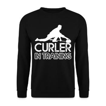 Curling Curler in Training - Unisex Sweatshirt - black - Front - Alina (178cm) & Michal (187cm)