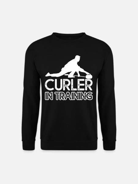 Curling Curler in Training - Unisex Sweatshirt - black