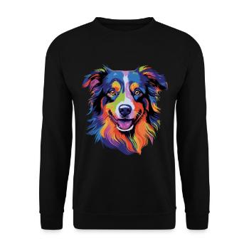 Berger Australien Coloré Aussie - Sweat-shirt Unisexe - noir - Devant - Alina (178cm) & Michal (187cm)