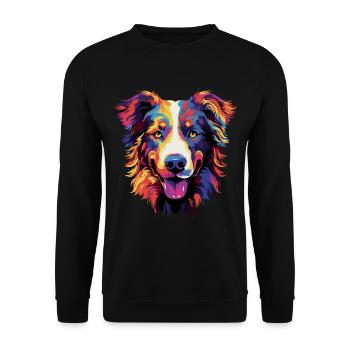 Berger Australien Coloré Aussie - Sweat-shirt Unisexe - noir - Devant - Alina (178cm) & Michal (187cm)