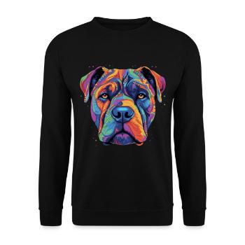 Cane Corso coloré Presa Canario - Sweat-shirt Unisexe - noir - Devant - Alina (178cm) & Michal (187cm)