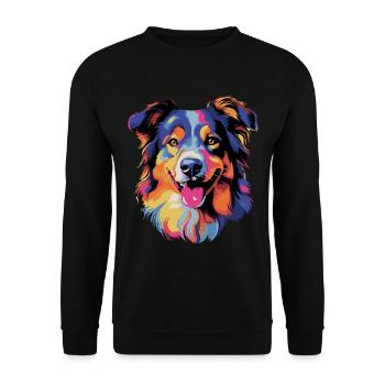 Berger Australien Coloré Aussie - Sweat-shirt Unisexe - noir - Devant - Alina (178cm) & Michal (187cm)