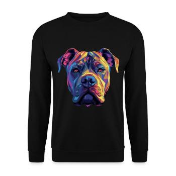 Cane Corso coloré Presa Canario - Sweat-shirt Unisexe - noir - Devant - Alina (178cm) & Michal (187cm)