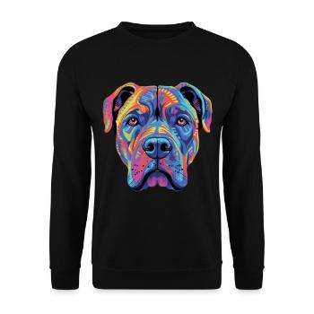 Cane Corso coloré Presa Canario - Sweat-shirt Unisexe - noir - Devant - Alina (178cm) & Michal (187cm)