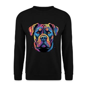 Cane Corso coloré Presa Canario - Sweat-shirt Unisexe - noir - Devant - Alina (178cm) & Michal (187cm)