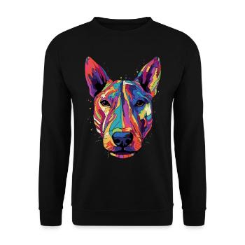 Bull Terrier Color Miniature Bull Terrier - Unisex Sweatshirt - black - Front - Alina (178cm) & Michal (187cm)