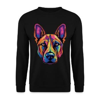 Berger Belge Malinois - Sweat-shirt Unisexe - noir - Devant - Alina (178cm) & Michal (187cm)
