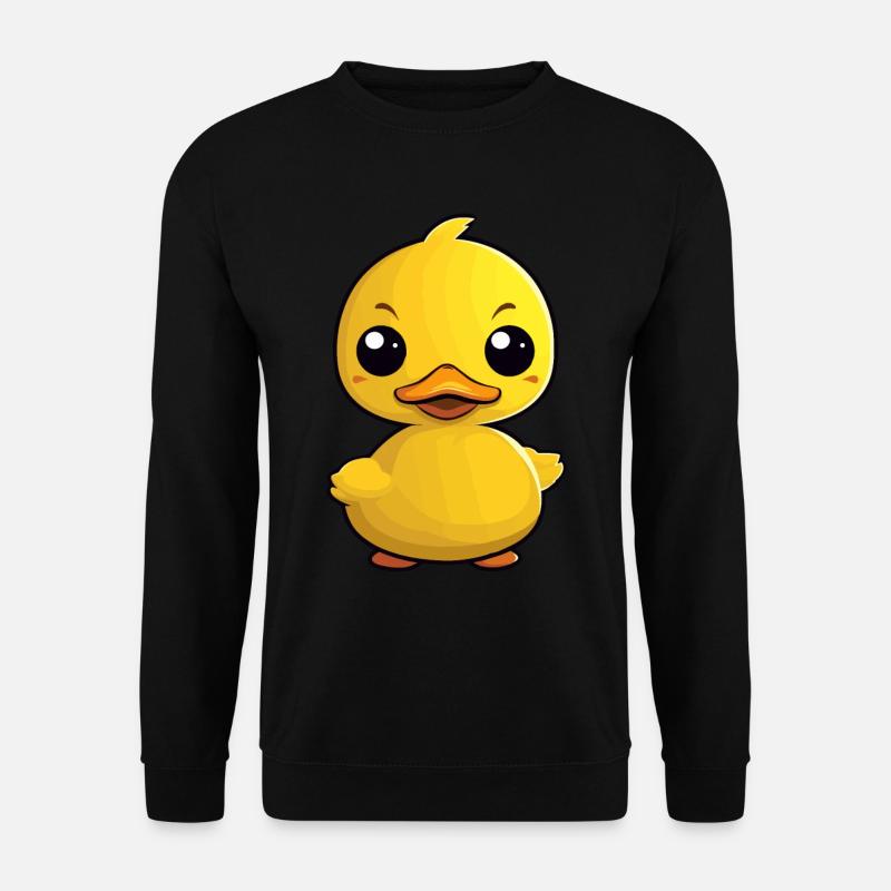 Gelbe Gummiente Badeente - Unisex Pullover - Schwarz
