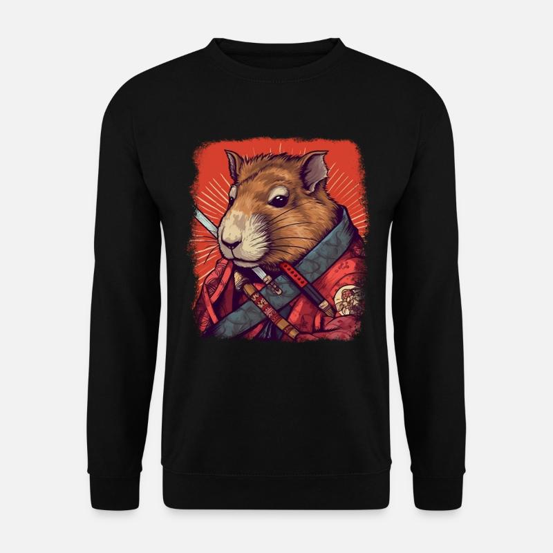 Capybara Samurai Wasserschwein - Sweat-shirt Unisexe - noir