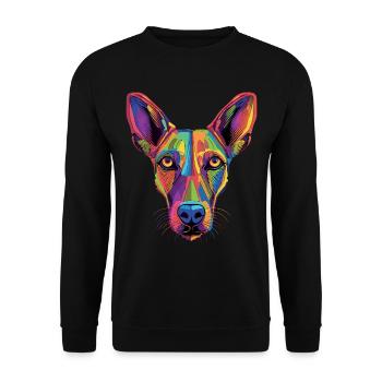 Berger belge malinois - Sweat-shirt Unisexe - noir - Devant - Alina (178cm) & Michal (187cm)