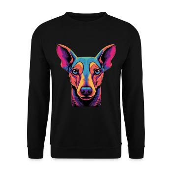 Malinois Belgischer Schäferhund - Unisex Pullover - Schwarz - Vorne - Alina (178cm) & Michal (187cm)