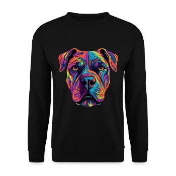 Presa Canario Cane Corso Dogo Canario - Unisex Sweatshirt - black - Front - Alina (178cm) & Michal (187cm)