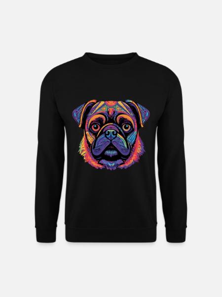 Mops Geschenk - Unisex Pullover - Schwarz