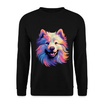 Samoyed Sled Dog Samoyeds - Unisex Sweatshirt - black - Front - Alina (178cm) & Michal (187cm)